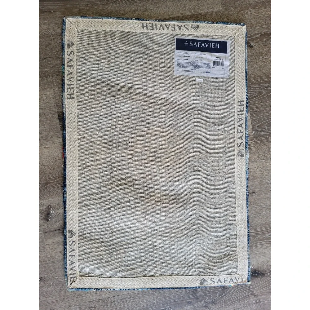 Safavieh Aspen Hand Tufted Wool Blue Multicolor Bohemian Floral 2'x3' Rug
